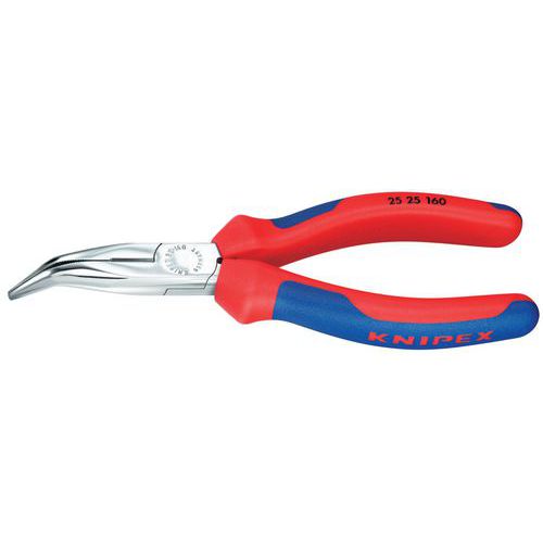Alicate de pontas curvas semirredondas Knipex revestido com bimaterial - 160 mm Alicate de pontas curvas semirredondas Knipex revestido com bimaterial - 160 mm