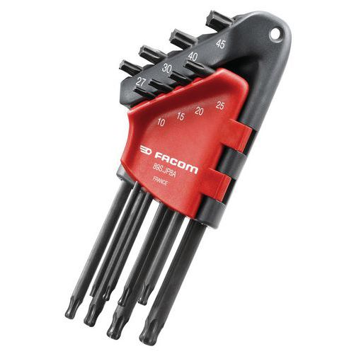 Jogos de chaves macho angulares Torx® em estojo Jogos de chaves macho angulares Torx® em estojo