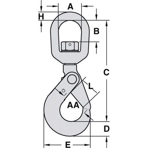 A = Largura útilB = Altura útilC = Altura totalD = Base AlturaE = Largura totalH = Ø AA = Cabide ØL = Abertura A = Largura útilB = Altura útilC = Altura totalD = Base AlturaE = Largura totalH = Ø AA = Cabide ØL = Abertura