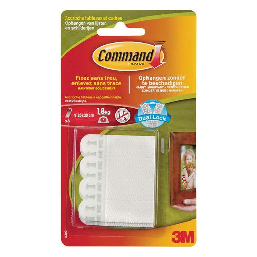 Lingueta adesiva de fixação CommandTM - Para quadros e molduras Lingueta adesiva de fixação CommandTM - Para quadros e molduras