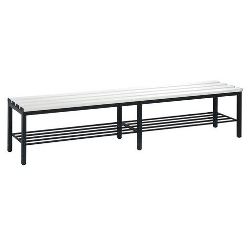 Banco para cacifo em PVC – com grelha para calçado – CP Banco para cacifo em PVC – com grelha para calçado – CP