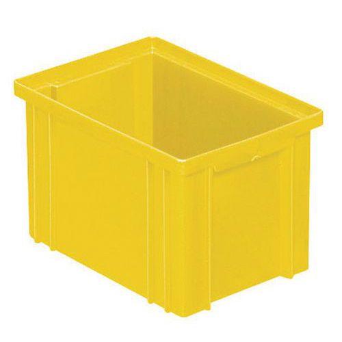 Caixa empilhável – Amarelo – 200 a 630 mm de comprimento – 3,6 a 85 L Caixa empilhável – Amarelo – 200 a 630 mm de comprimento – 3,6 a 85 L