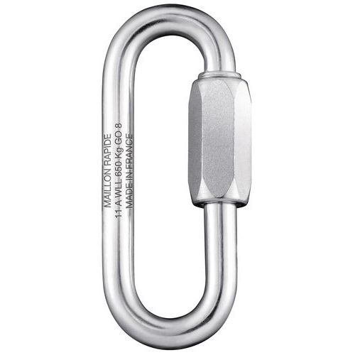 Elo rápido em aço zincado – série de grande abertura – capacidade 30 kg a 3000 kg Elo rápido em aço zincado – série de grande abertura – capacidade 30 kg a 3000 kg