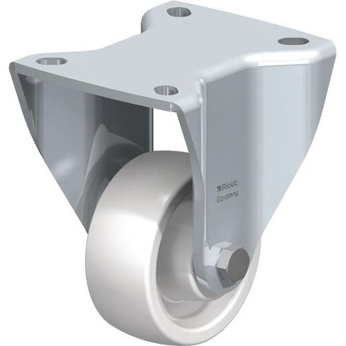 Rodízio fixo com placa - Capacidade de 300 a 900 kg Rodízio fixo com placa - Capacidade de 300 a 900 kg