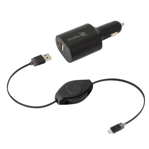 Bateria externa de 2200 mAh e carregador de automóvel 2 em 1 Bateria externa de 2200 mAh e carregador de automóvel 2 em 1