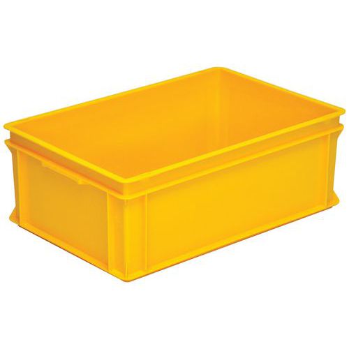Caixa empilhável amarela de norma europeia RAKO – 10 a 42 L