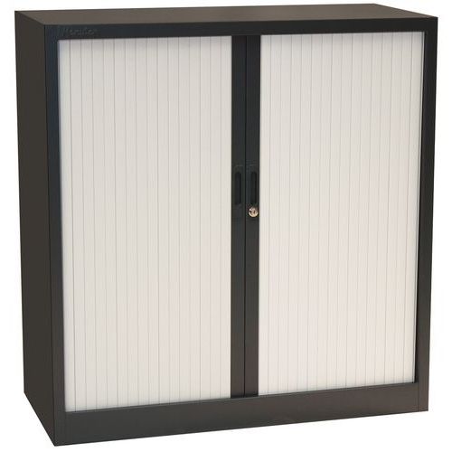 Armário com portas de persiana Manutan 100 Armário alto Adesivo De Anticoncepcional ~ Armário com portas de persiana Manutan 100 Armário alto