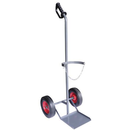 Transportador porta-garrafas em aço de 100 kg – Rodas em borracha – Manutan Transportador porta-garrafas em aço de 100 kg – Rodas em borracha – Manutan