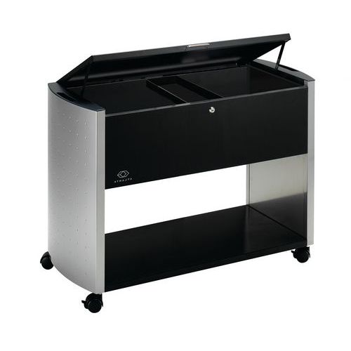 Móvel de apoio para pastas suspensas Design Line - Formato duplo - Bloqueável