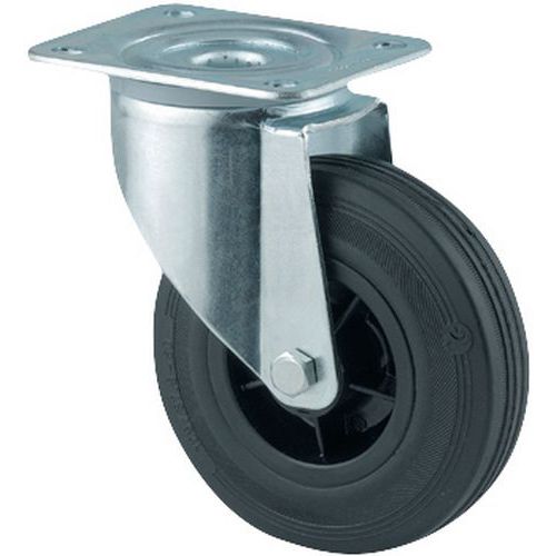 Rodízio giratório com placa - Capacidade de 70 a 295 kg Rodízio giratório com placa - Capacidade de 70 a 295 kg