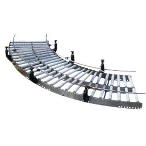 Curva de transportador gravítico em inox com rolos em PVC – Somefi Curva de transportador gravítico em inox com rolos em PVC – Somefi