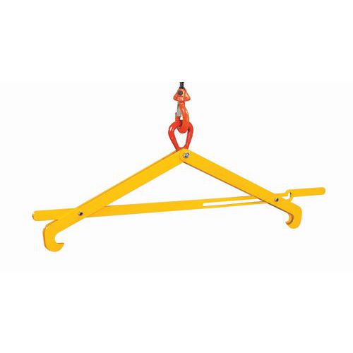 Pinça semiautomática para bidões metálicos – Preensão horizontal – Capacidade de carga de 500 kg Pinça semiautomática para bidões metálicos – Preensão horizontal – Capacidade de carga de 500 kg