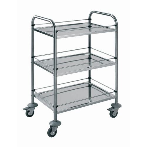 Carro inox - 3 plataformas - Capacidade 60 kg Carro inox - 3 plataformas - Capacidade 60 kg