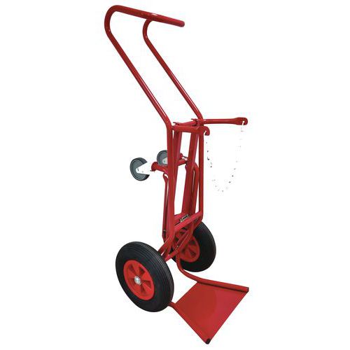 Transportador porta-garrafas com suporte em aço de 250 kg – Rodas pneumáticas Transportador porta-garrafas com suporte em aço de 250 kg – Rodas pneumáticas