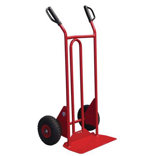 Transportador em aço – rodas antifuros – aba fixa – capacidade de 250 kg Transportador em aço – rodas antifuros – aba fixa – capacidade de 250 kg