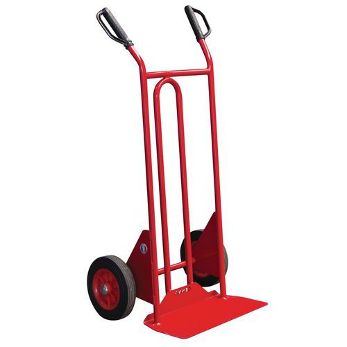 Transportador em aço – rodas em borracha – aba fixa – capacidade de 250 kg Transportador em aço – rodas em borracha – aba fixa – capacidade de 250 kg