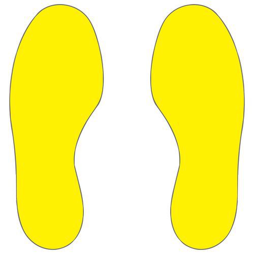 Autocolante para marcação de pavimento de 10 pés, 300 x 100 mm – Amarelo – Manutan Autocolante para marcação de pavimento de 10 pés, 300 x 100 mm – Amarelo – Manutan