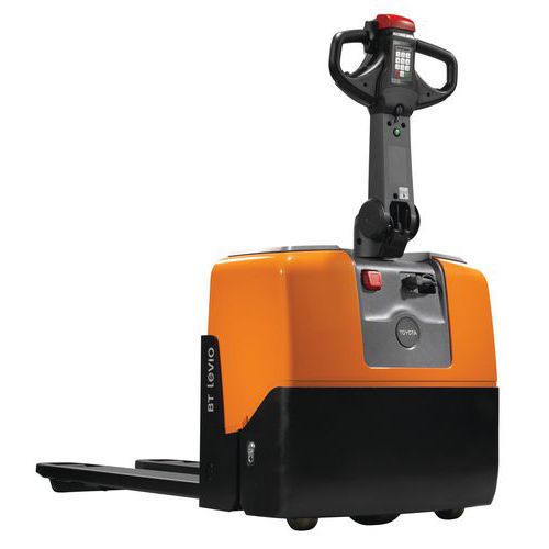 Porta-paletes elétrico e ergonómico Toyota – 1300 kg – Garfo: 1150 mm Porta-paletes elétrico e ergonómico Toyota – 1300 kg – Garfo: 1150 mm
