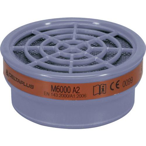Kit de 2 filtros a2 para meia-máscara m6200 jupiter e m6400 jupiter Kit de 2 filtros a2 para meia-máscara m6200 jupiter e m6400 jupiter