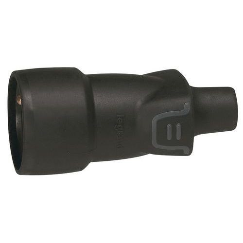 Prolongador de 3 pinos com parafuso - preto Prolongador de 3 pinos com parafuso - preto
