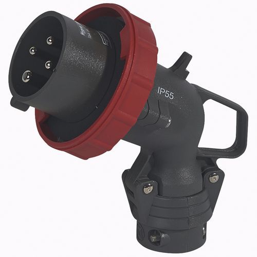Ficha de pontas dobradas de 4 pinos 16 A 400 V 67/55 Ficha de pontas dobradas de 4 pinos 16 A 400 V 67/55