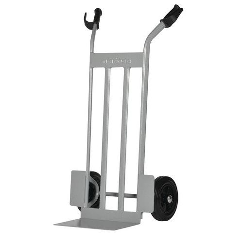 Transportador em aço com plataforma elevada de 350 kg – Rodas em borracha Transportador em aço com plataforma elevada de 350 kg – Rodas em borracha