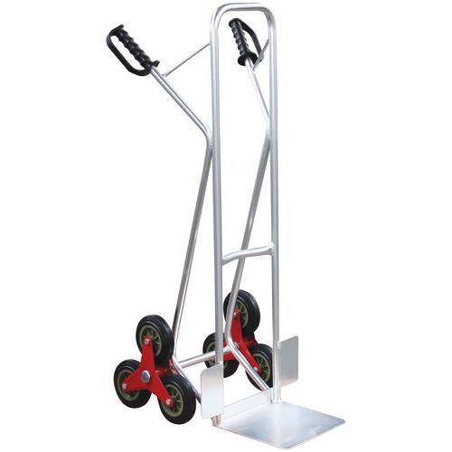Transportador para escadas em alumínio com 3 rodas em estrela de 150 kg – Manutan Transportador para escadas em alumínio com 3 rodas em estrela de 150 kg – Manutan