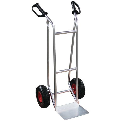 Transportador em alumínio de 200 kg – Rodas antifuros – Manutan Transportador em alumínio de 200 kg – Rodas antifuros – Manutan