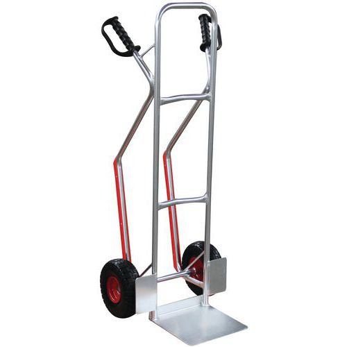 Transportador em alumínio de 200 kg – rodas antifuros – Manutan Transportador em alumínio de 200 kg – rodas antifuros – Manutan