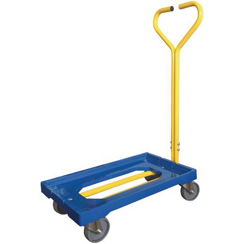 Plataforma móvel para caixas de norma europeia – capacidade de 250 kg – Manutan Plataforma móvel para caixas de norma europeia – capacidade de 250 kg – Manutan