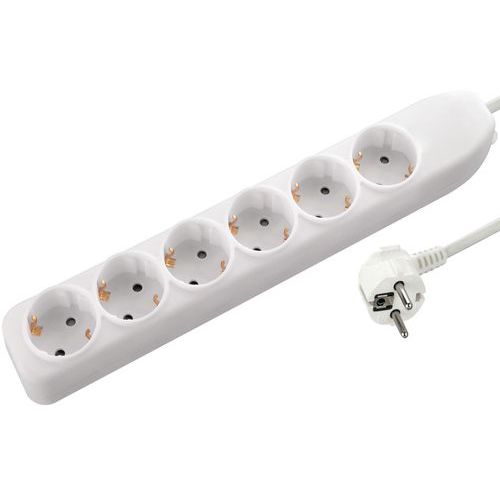 Tomada múltipla de 230 V com 6 entradas GS - Manutan Tomada múltipla de 230 V com 6 entradas GS - Manutan