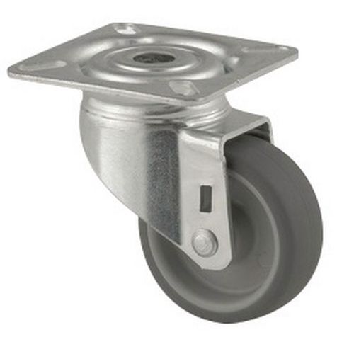 Rodízio giratório com placa - Capacidade de 40 kg Rodízio giratório com placa - Capacidade de 40 kg