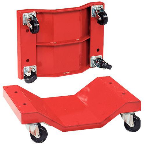 Conjunto de 2 bases rolantes para cargas compridas – rodas em nylon – capacidade de 1000 kg Conjunto de 2 bases rolantes para cargas compridas – rodas em nylon – capacidade de 1000 kg