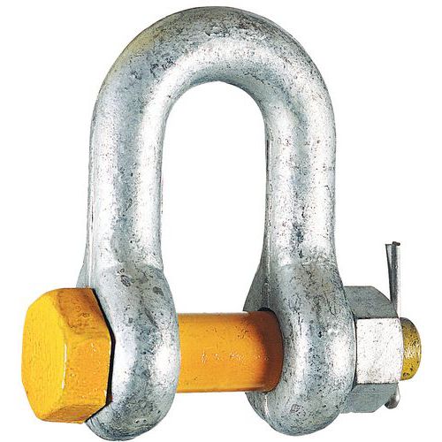 Manilha plana em aço galvanizado de alta resistência – capacidade de 1000 a 25 000 kg Manilha plana em aço galvanizado de alta resistência – capacidade de 1000 a 25 000 kg