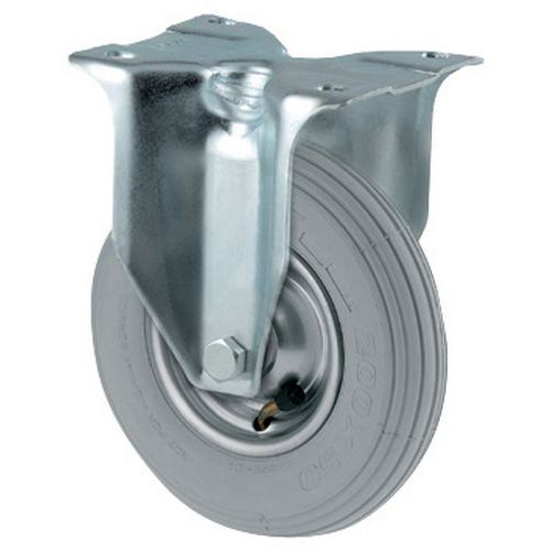 Rodízio fixo com piso pneumático - Capacidade 75 a 200 kg Rodízio fixo com piso pneumático - Capacidade 75 a 200 kg