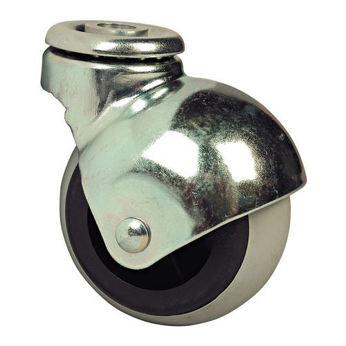 Rodízio em esfera - Capacidade 20 a 25 kg - Fixação com olhal Rodízio em esfera - Capacidade 20 a 25 kg - Fixação com olhal
