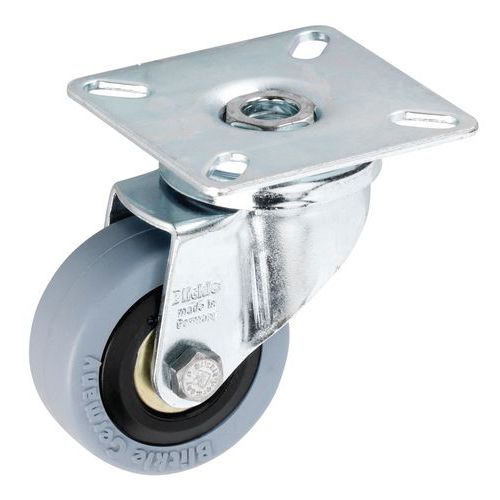 Rodízio com placa - Capacidade de 40 a 70 kg - Giratório Rodízio com placa - Capacidade de 40 a 70 kg - Giratório