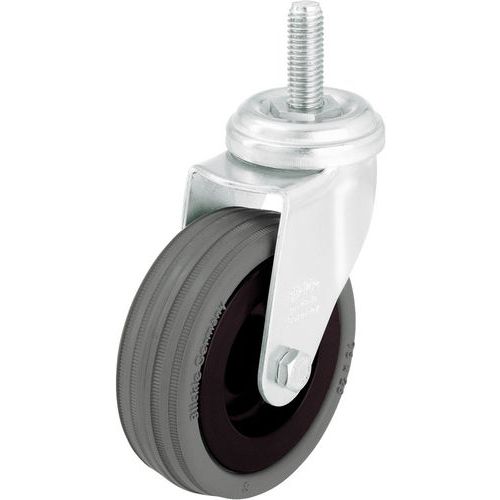 Rodízio giratório com haste roscada M10 x 30 mm - Capacidade de 40 a 70 kg - Giratório Rodízio giratório com haste roscada M10 x 30 mm - Capacidade de 40 a 70 kg - Giratório