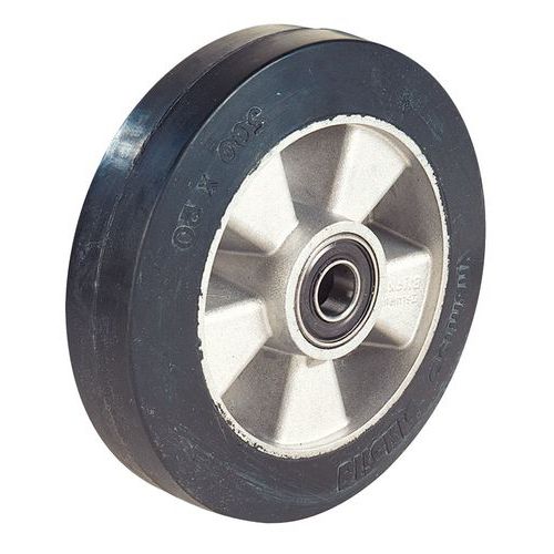 Roda com piso em borracha - Capacidade 450 kg Roda com piso em borracha - Capacidade 450 kg