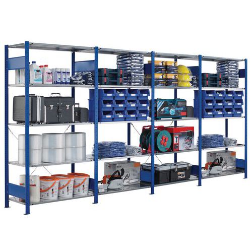 Estante Easy-Fix Standard - Elemento inicial - Profundidade 300 mm - Azul Estante Easy-Fix Standard - Elemento inicial - Profundidade 300 mm - Azul