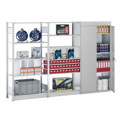 Estante Easy-Fix Standard - Elemento inicial - Profundidade 800 mm - Zincada Estante Easy-Fix Standard - Elemento inicial - Profundidade 800 mm - Zincada