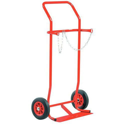 Transportador porta-garrafas em aço – 200 kg – Roda em borracha Transportador porta-garrafas em aço – 200 kg – Roda em borracha