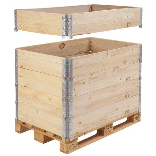 Extensão de palete em madeira ISPM 15 – Dobrável – 1200x800 mm – Manutan Extensão de palete em madeira ISPM 15 – Dobrável – 1200x800 mm – Manutan