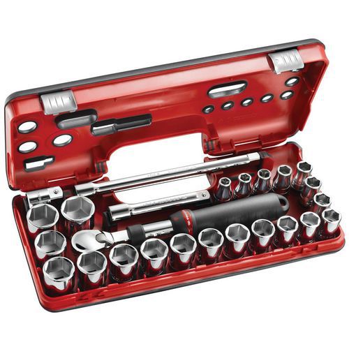 Caixa com roquete extensível 1/2” Caixa com roquete extensível 1/2”