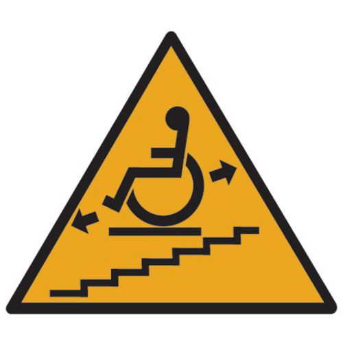 Painel de perigo – Elevador de escadas em movimento – alumínio
