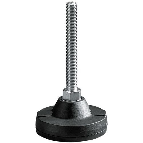 Pé regulável poliamida - Ø 123 mm - 4500 kg - Aço zincado Pé regulável poliamida - Ø 123 mm - 4500 kg - Aço zincado