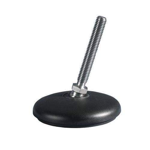 Pé regulável polipropileno - Ø 80 mm - 1200 kg - Inox Pé regulável polipropileno - Ø 80 mm - 1200 kg - Inox