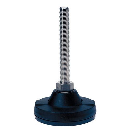 Pé regulável poliamida - Ø 124 mm - 4500 kg - Inox Pé regulável poliamida - Ø 124 mm - 4500 kg - Inox