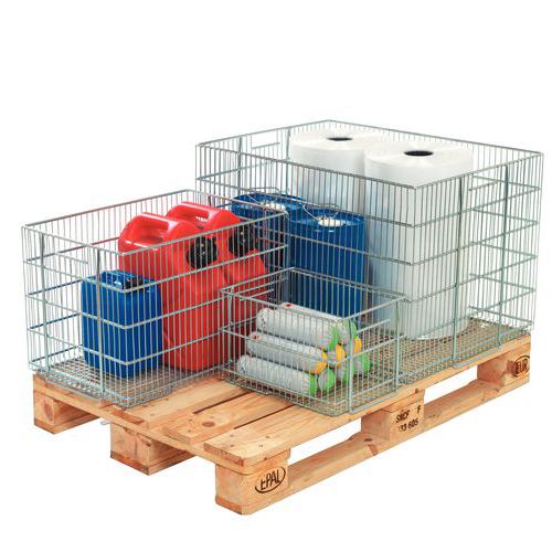 Caixa empilhável em fio de aço – 400 mm de comprimento – 20 L – Sameto Technifil Caixa empilhável em fio de aço – 400 mm de comprimento – 20 L – Sameto Technifil
