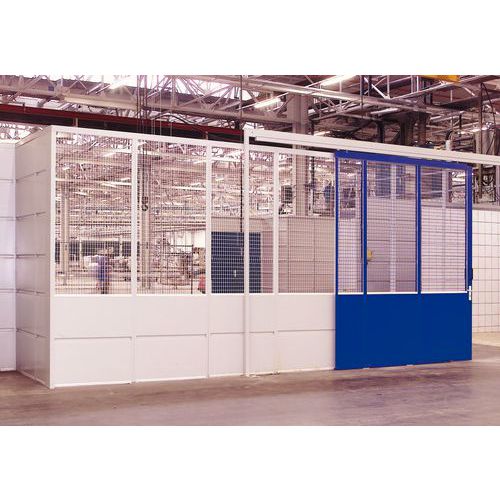 Divisória simples parede em chapa de aço - Painel gradeado - Altura 2,51 m Divisória simples parede em chapa de aço - Painel gradeado - Altura 2,51 m